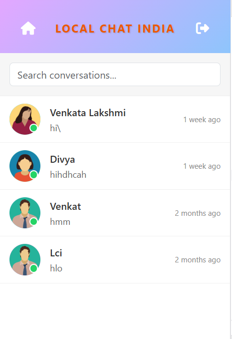 LocalChatIndia online chat interface